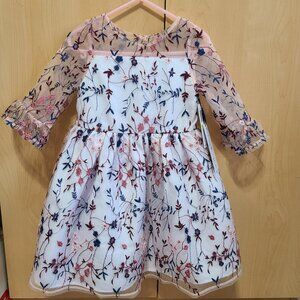 Embroidered floral dress